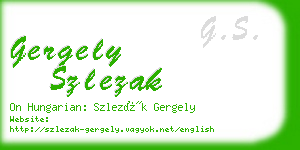 gergely szlezak business card